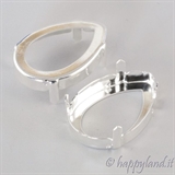 30 x 20 mm Open - 2 fori - Silver Plated