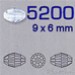 Swarovski® - 5200 Bead - 9 x 6 mm ( Oliva 48 faccette )