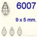 Swarovski® - 6007 - 9 x 5 mm - Small briolette pendant