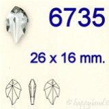 Swarovski® 6735 - 26 x 16 mm - Leaf Pendant